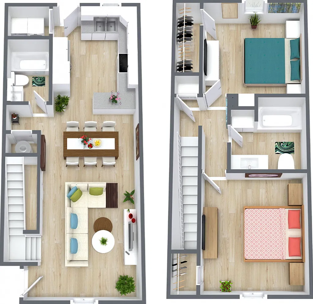 2 bed, 2.0 bath, 1050 sqft, $1,050 — Photo 3