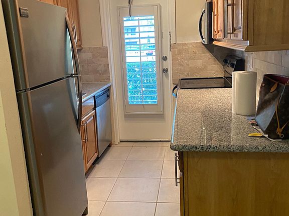 Kitchen stainless steel appliances new microwave granite countertops