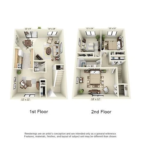 Floor plan 3 Bedroom Townhouse