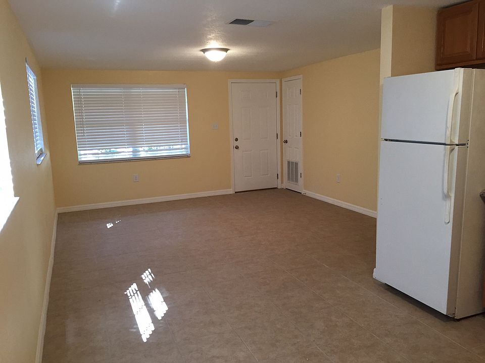 LIving area with the front door