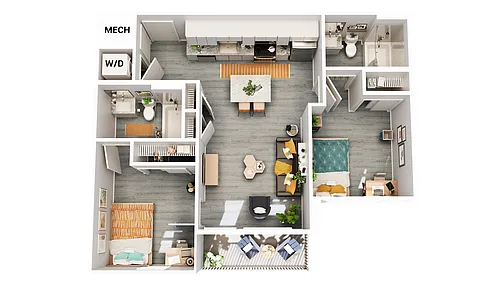 Floor plan 2x2B1