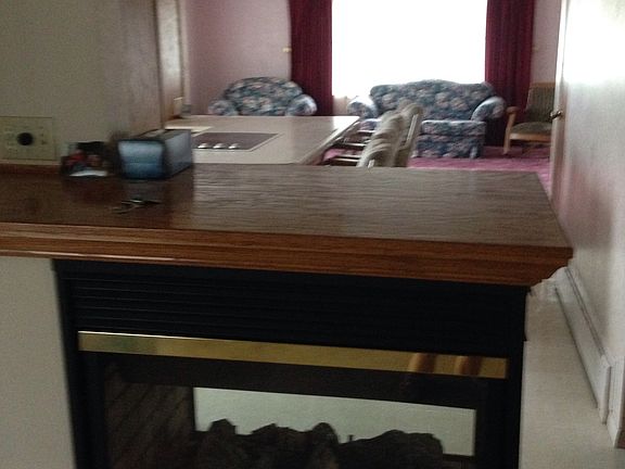 Three side gas fireplace