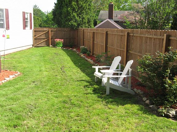 Backyard is completely fenced in, offers privacy