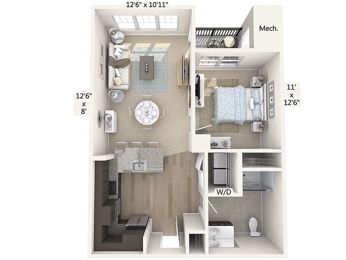 Floor plan A1-758-Shower-Stainless