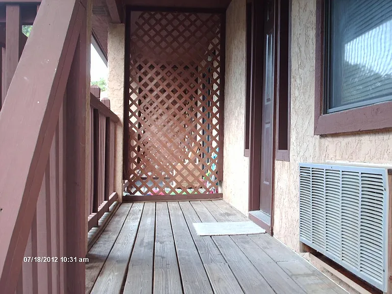 Outside front door