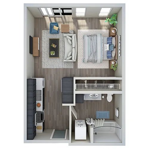 Floor plan Studio - MFTE - A