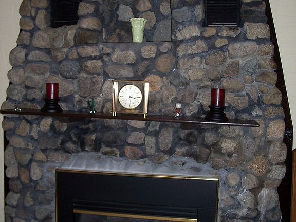 Fieldstone Gas Log Fireplace
