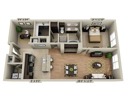 Floor plan Plan F (A1CD)