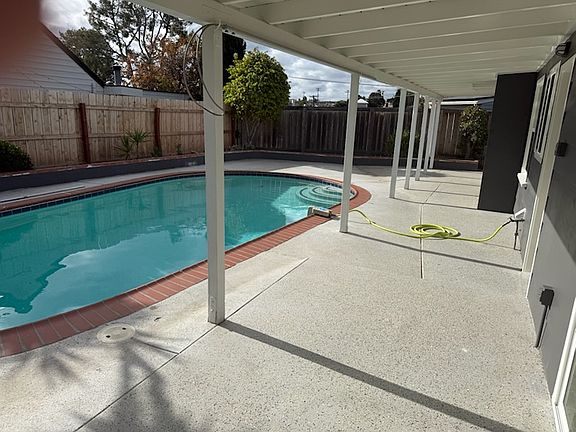 Pool (and spa) in backyard