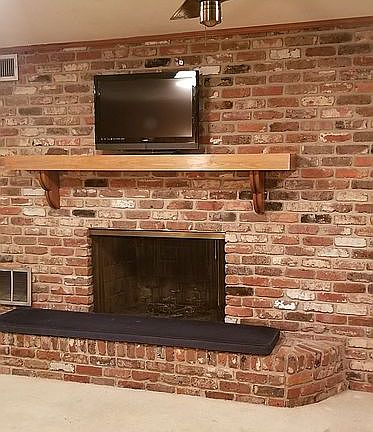 Family Room Wood Fireplace