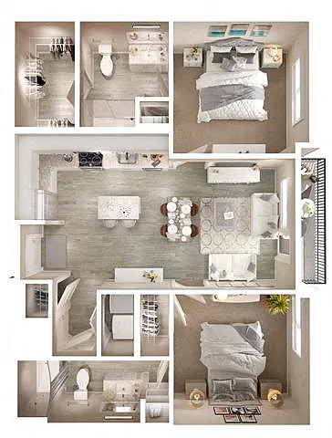 Floor plan B2 Balcony
