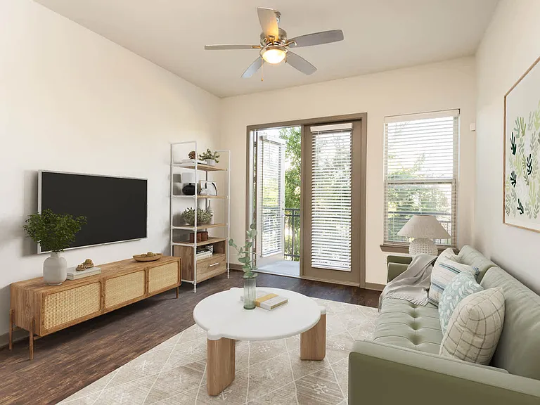 Living Room with Balcony and Hard Surface Flooring