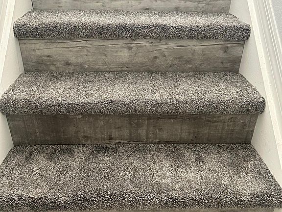 Carpeted stairs