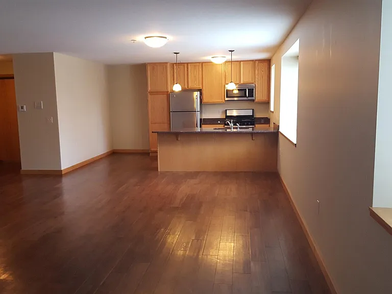 Living room towards kitchen