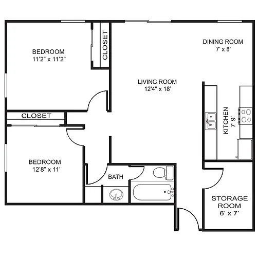 Floor plan 21A Northwest Renovated