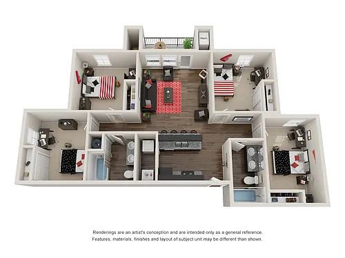 Floor plan 4 Bed 2 Bath Emerald