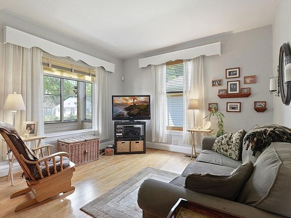 Living room is sun lit