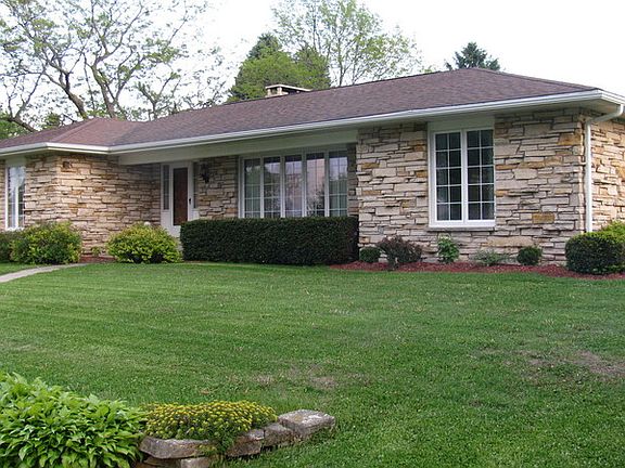Front view of home : Front view of home and beautiful stone work