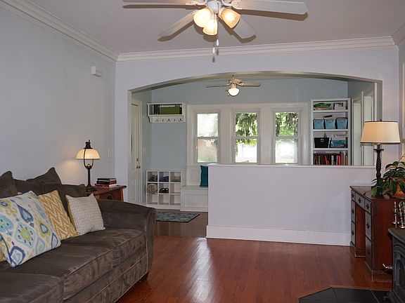 Living room looking into the study/play room