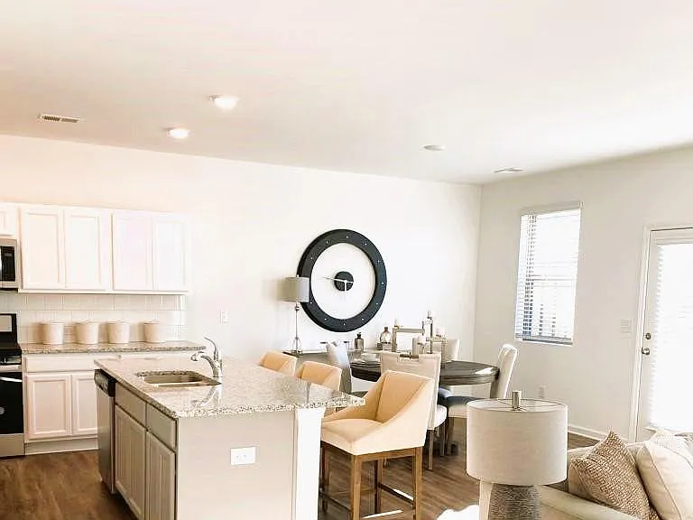 staged arrangement in the living room