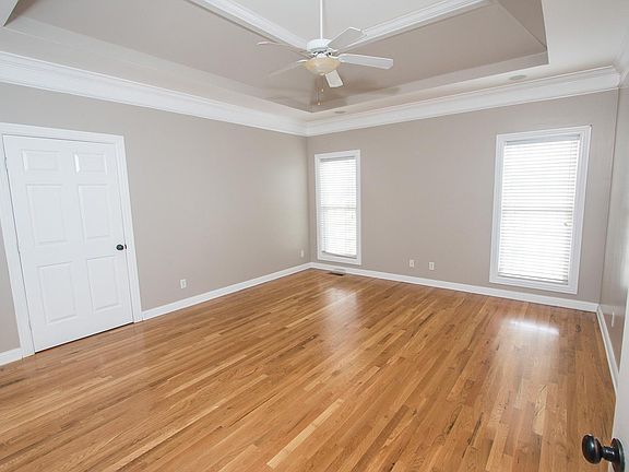 The large master suite downstairs has an oversized closet fo