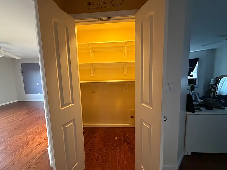 Very large shared linen closet.