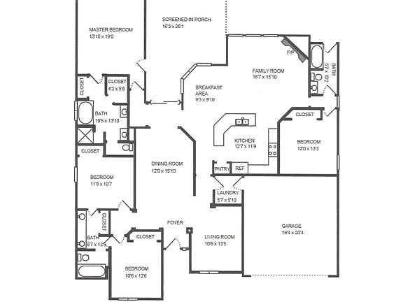 Great 3-way split floorplan