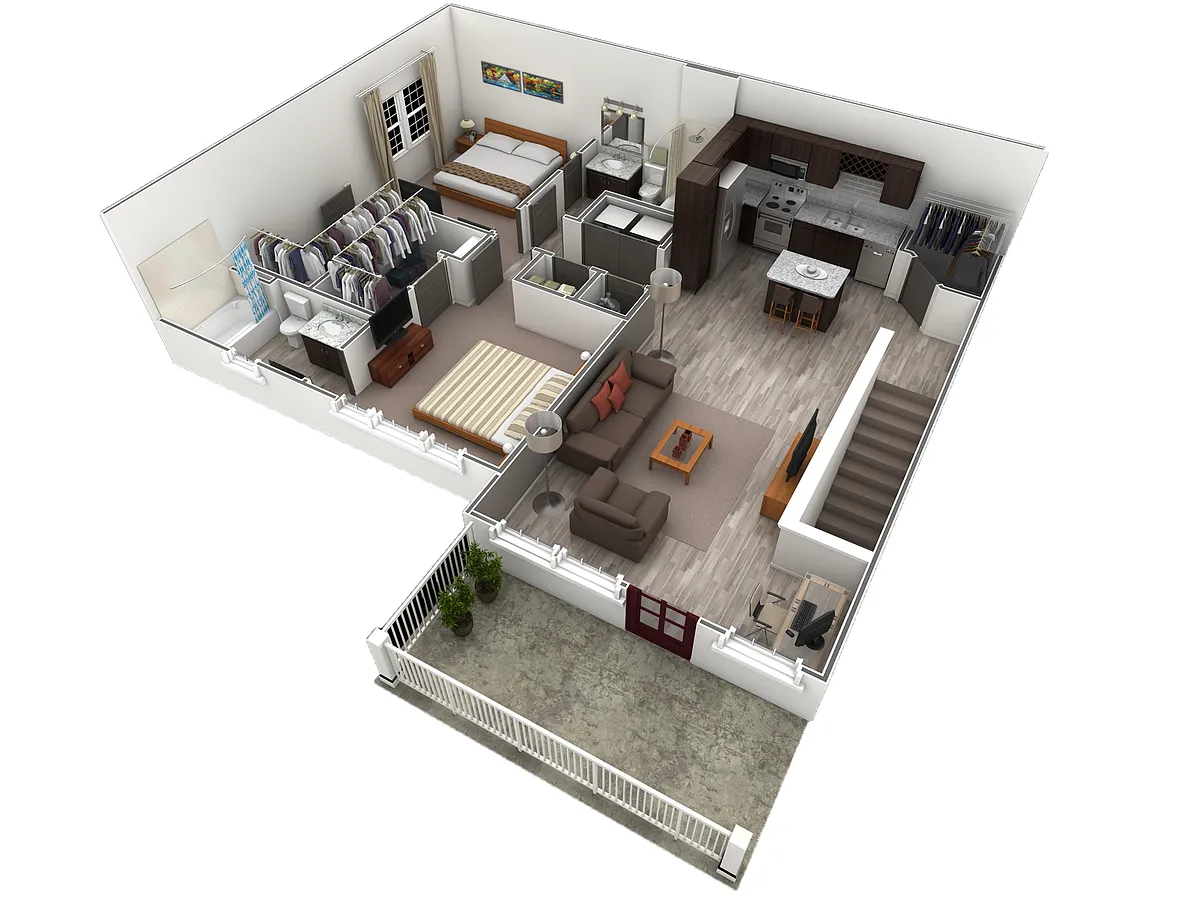 Floor plan 2 BR Designer Overlook