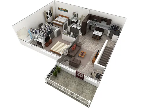 Floor plan 2 BR Designer Overlook