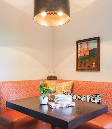 built in kitchen banquette
