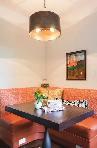 built in kitchen banquette