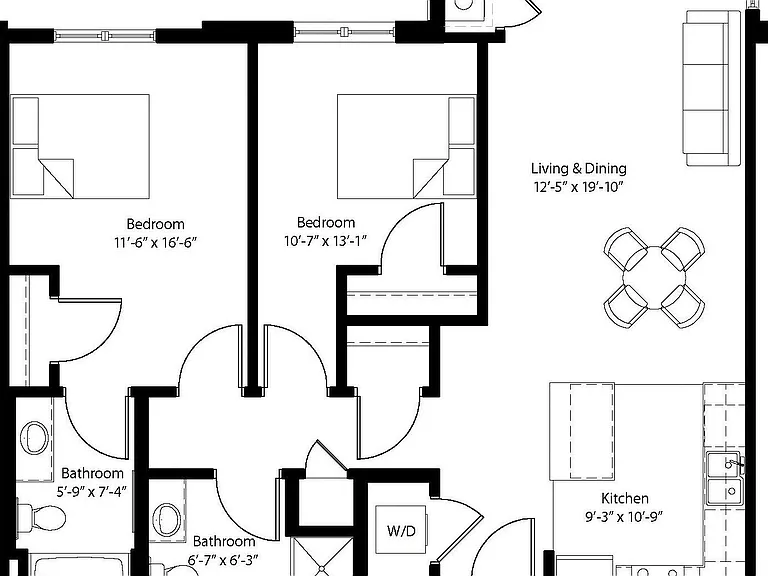 Floor plan may vary by unit.