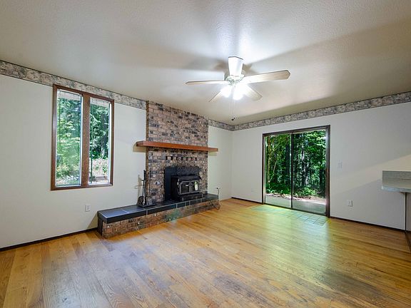 Have a cozy wood fire here off the kitchen