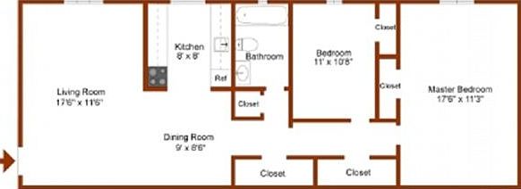 2 bedroom floorplan