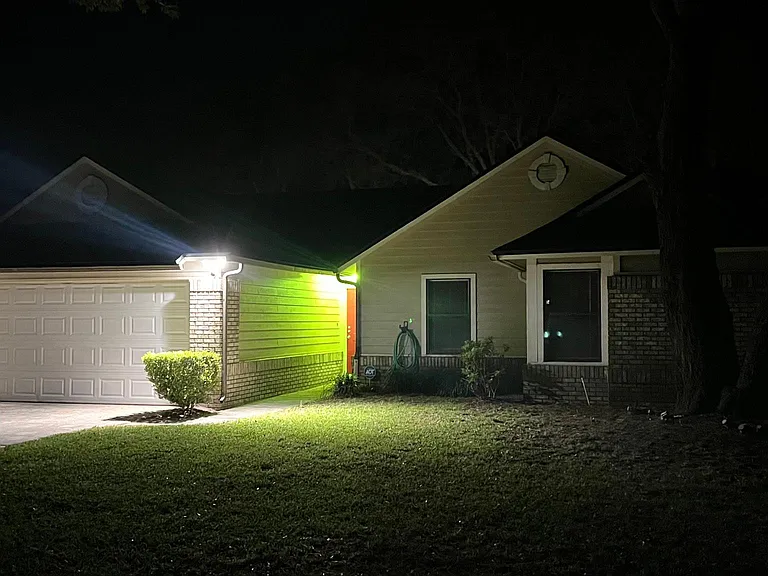 Front yard night view