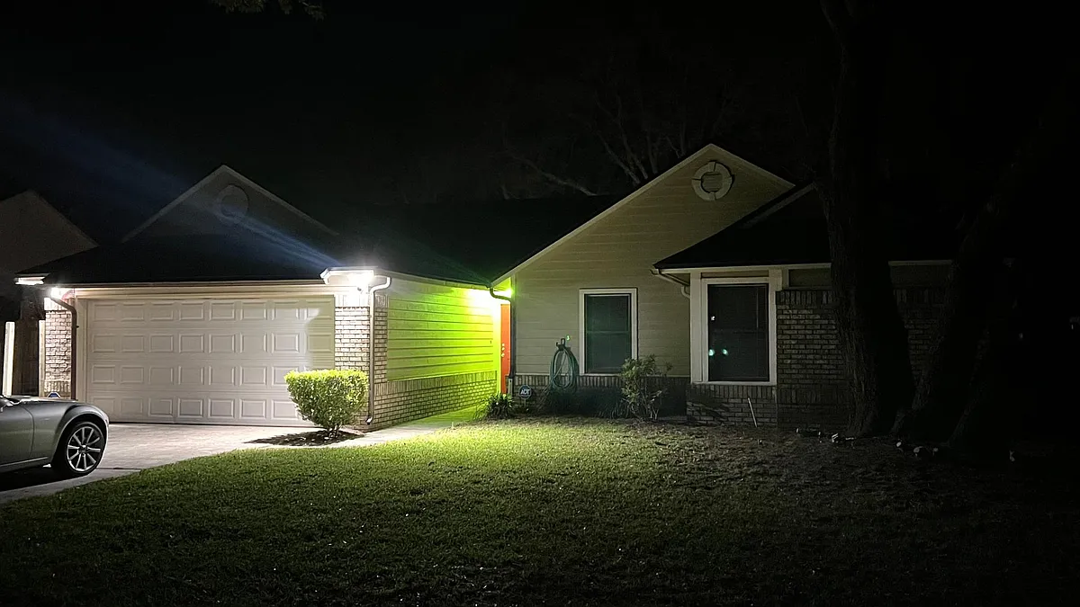 Front yard night view - Coventry Ln
