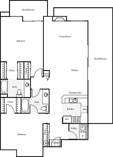 Floor plan 2X2 - L