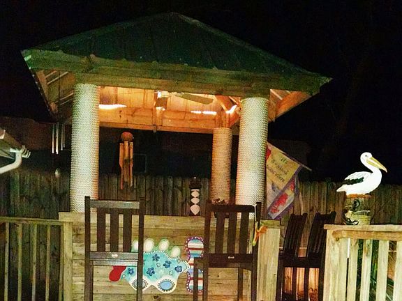 Tiki bar on back deck