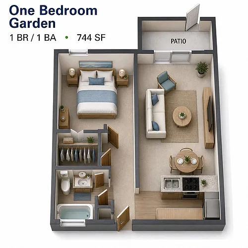 Floor plan One Bedroom