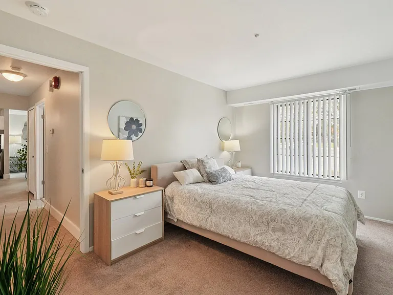 Peaceful bedrooms offer ample space for full bedroom sets and personal touches, professionally operated by Highlands Vista Group.