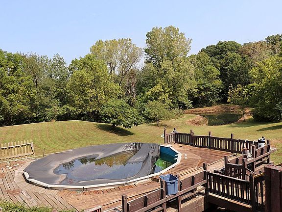 Pool and pond from back deck