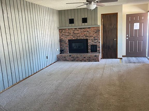 Gas fireplace makes for cozy evenings at home.