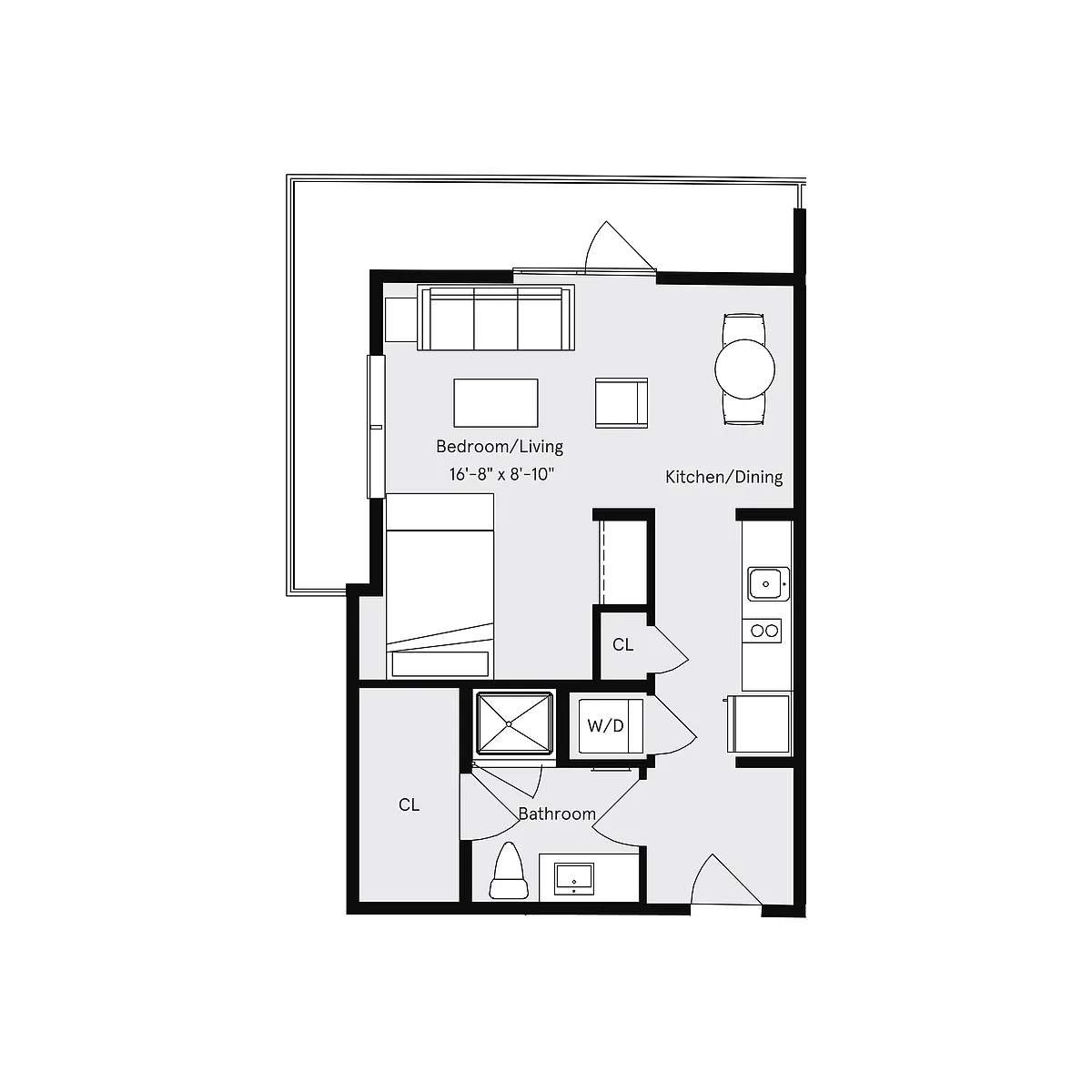 Floor plan Studio B