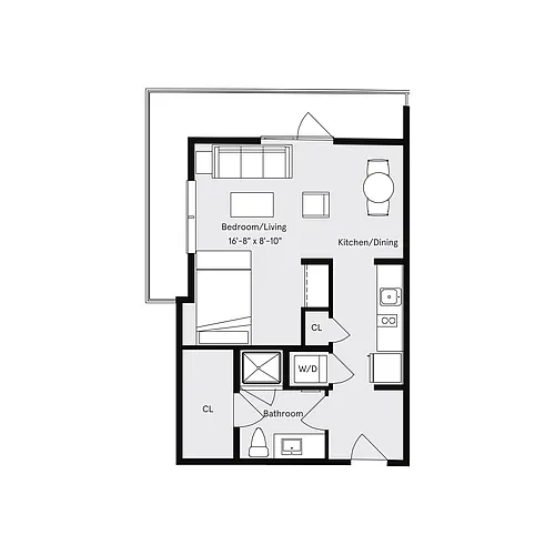Floor plan Studio B