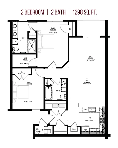Floor plan 2 Bedroom