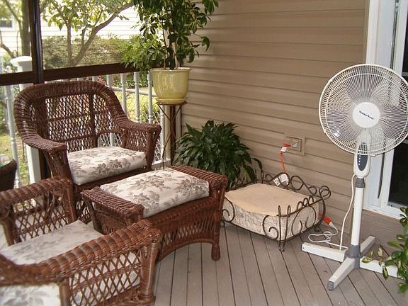 Interior of Screened Back Deck off M Bedroom