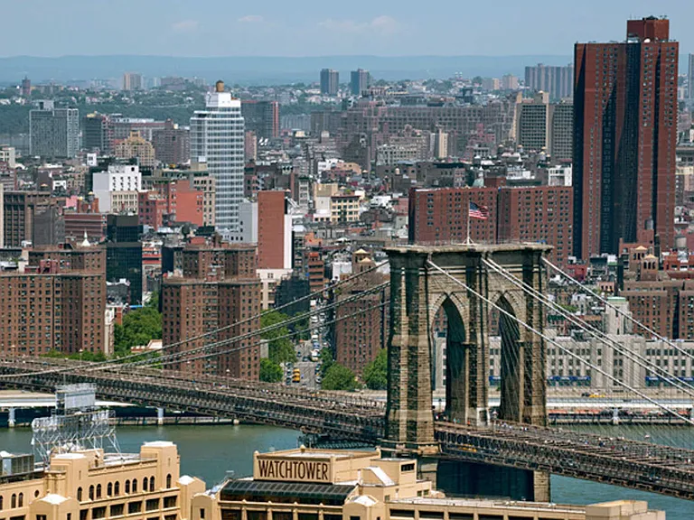 View of Brooklyn Bridge and Manhattan