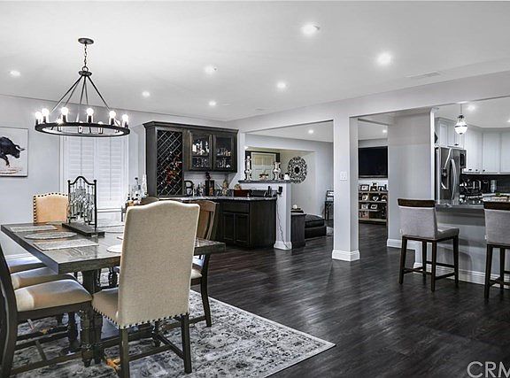 Open dining and bar area