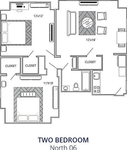 Two Bedroom One Bath North 06 Two Bedroom One Bath North 06