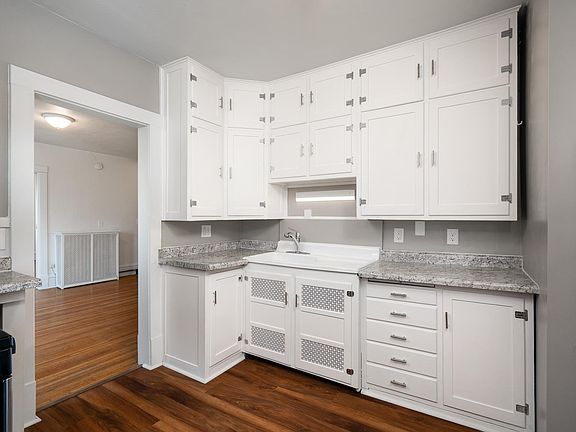 updated kitchen with large farm sink